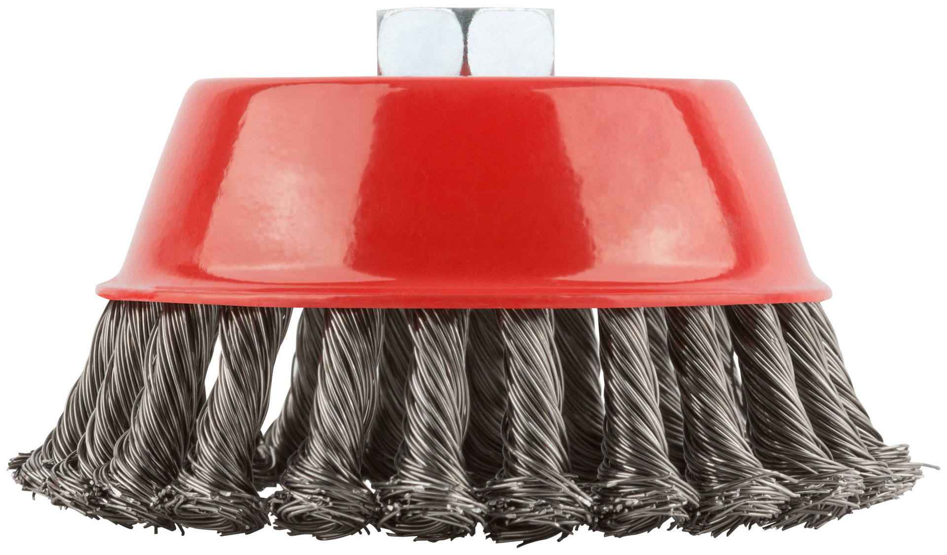 Корщетка чашечная, гайка М14, стальная витая проволока 125 мм (39044)