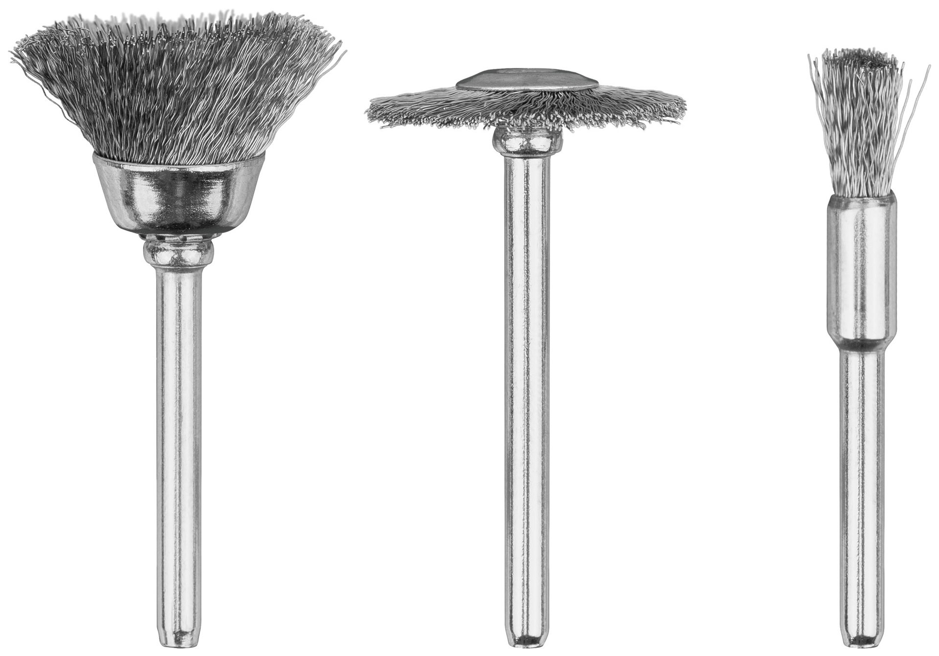 Корщетки из нержавеющей стали, набор 3 шт. (36906)