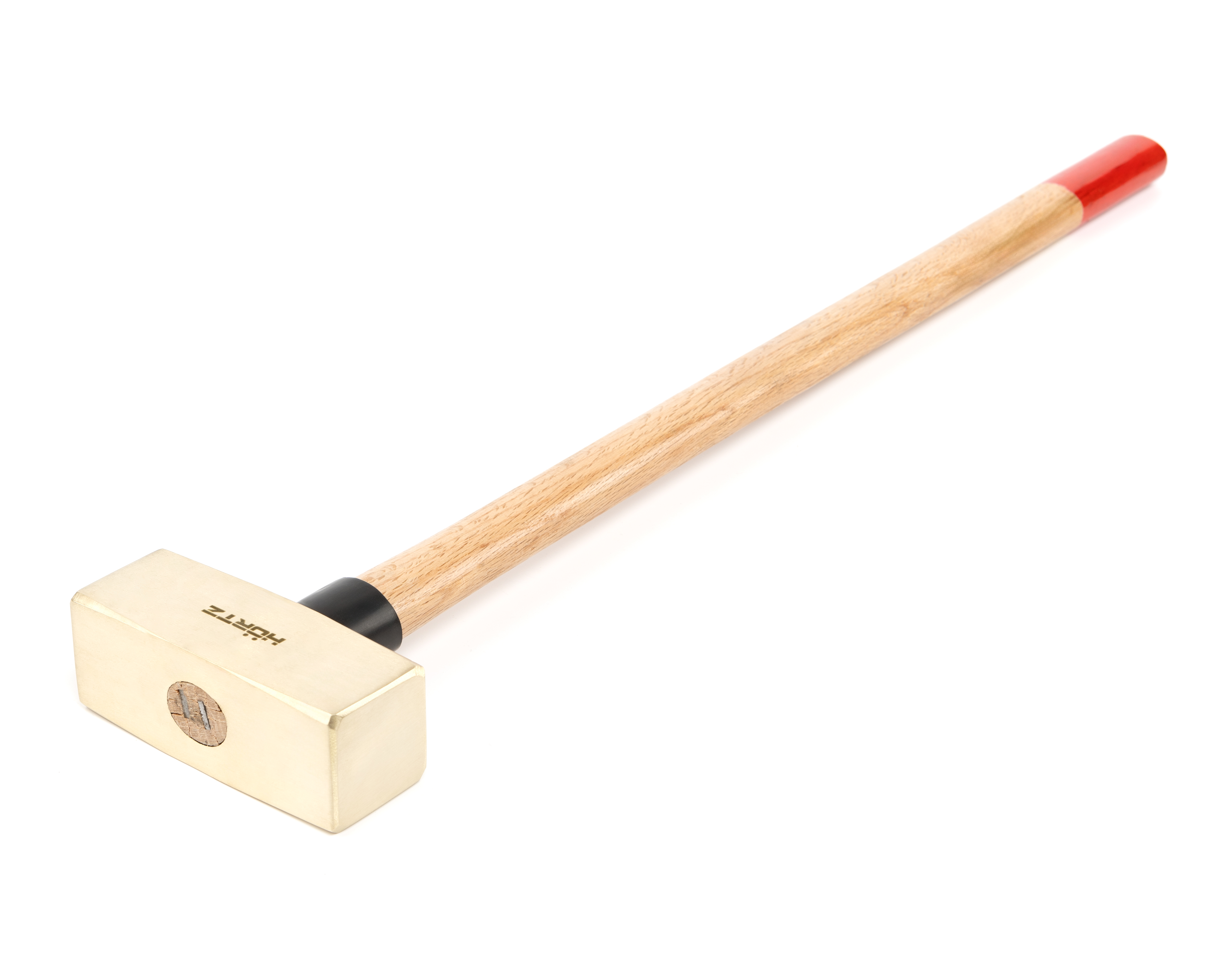 Кувалда тупоносая (немецкий тип) 0,5 кг латунь рукоятка дерево искробезопасная 2104B-1002, HORTZ