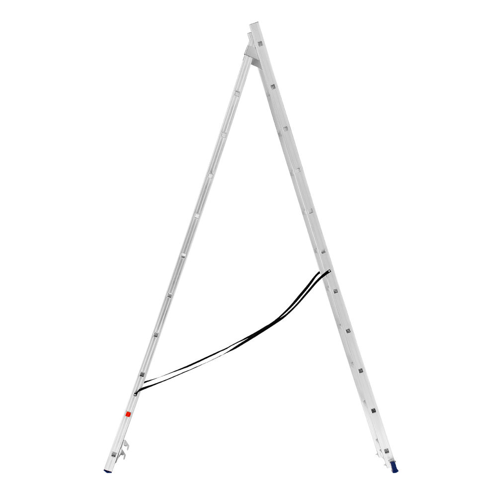 Лестница, 2 х 11 ступеней, алюминиевая, двухсекционная, Сибртех (97911)