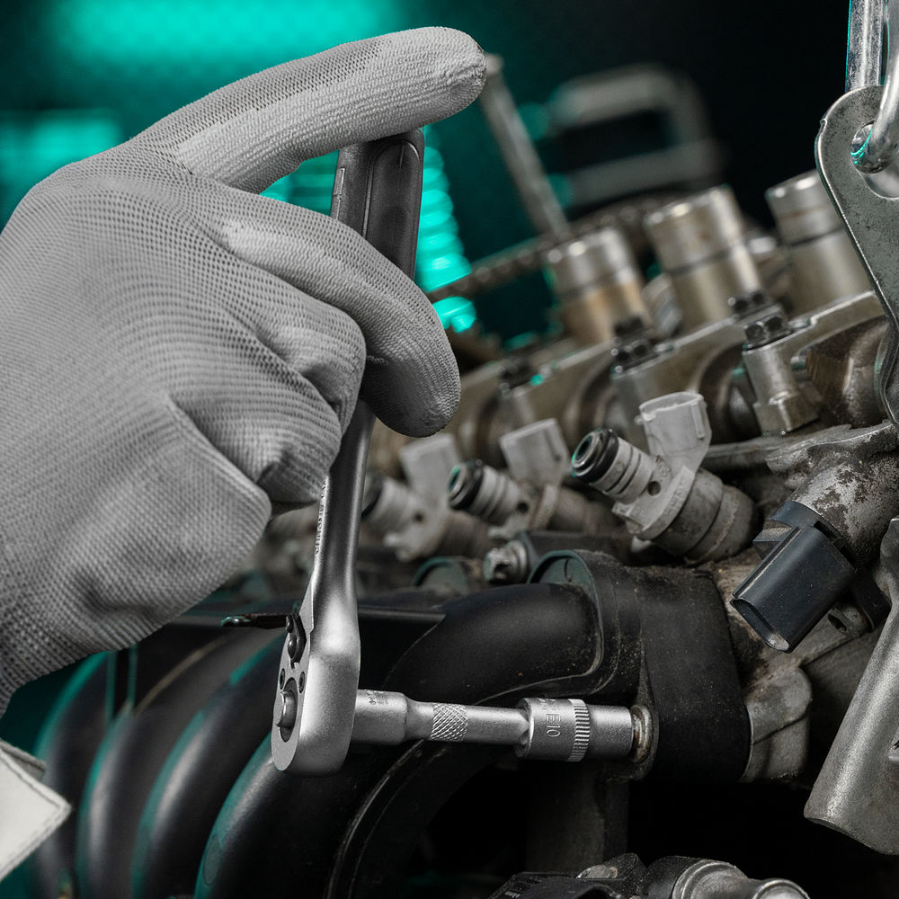 Набор инструментов, 1/2,3/8, 1/4, CrV, пластиковый кейс 142 предмета Stels