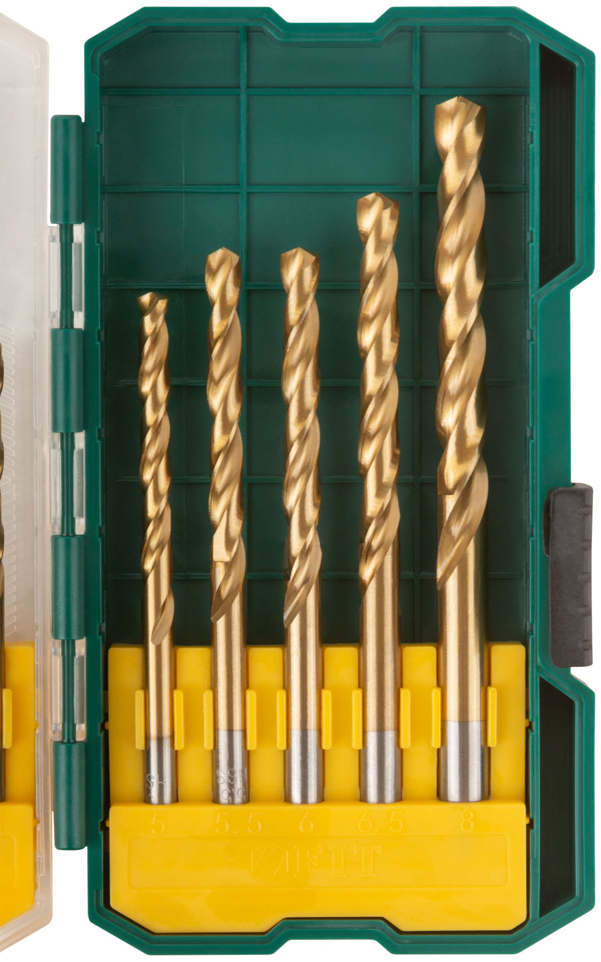 Набор сверл HSS по металлу, титановое покрытие, 13 шт. (1,5-2-2,5-3-3,2-3,5-4-4,5-5-5,5-6-6,5-8 мм) (34216)