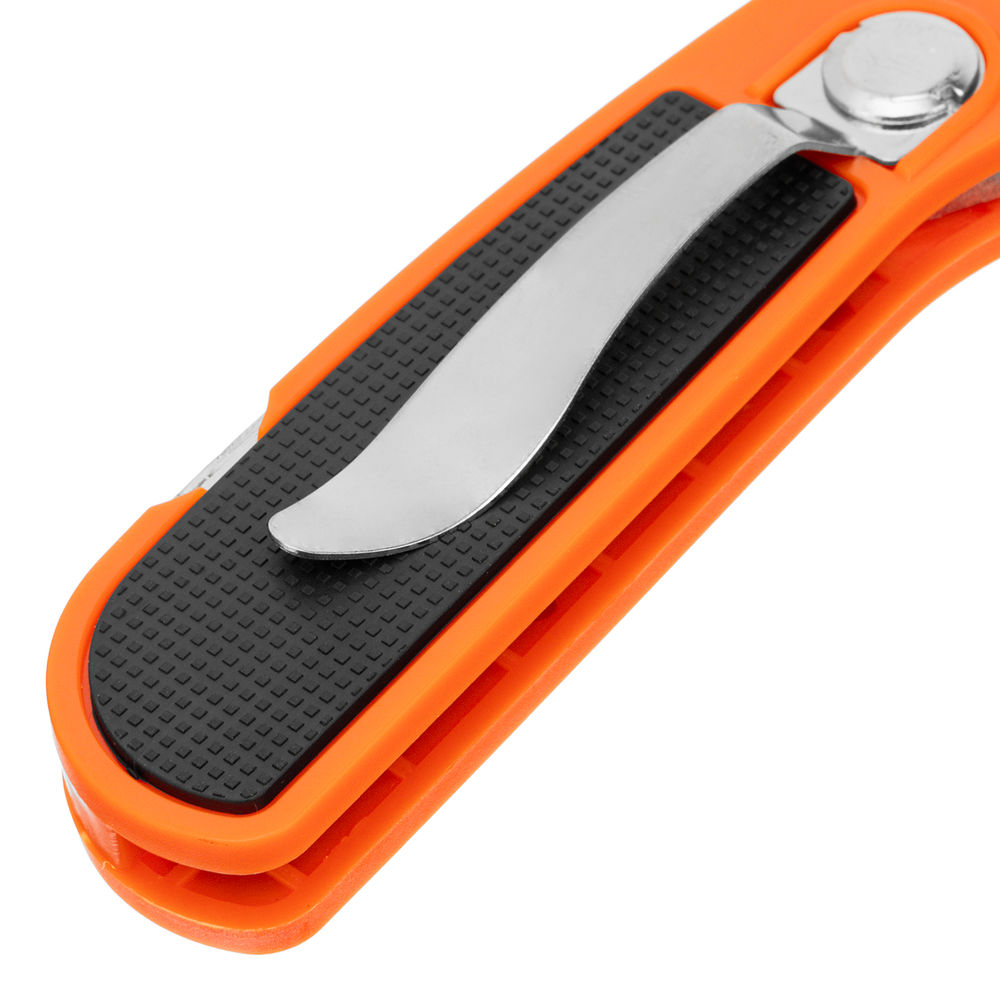 Нож, 19 мм, складной, пластиковая двухкомпонентная рукоятка, сменное трапециевидное лезвие, 5 лезвий Sparta (78981)