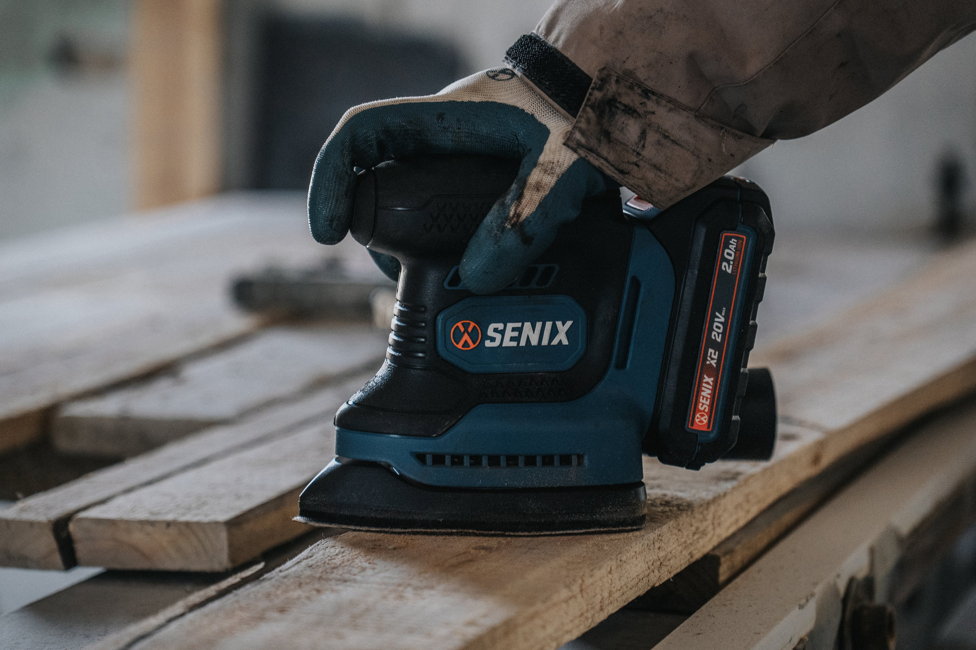 Дельта шлифмашина, с 1 АКБ, 1 ЗУ X2 20В