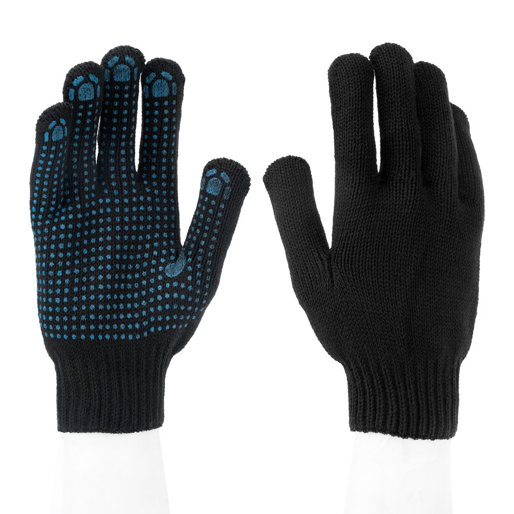 Перчатки трикотажные, акрил, с ПВХ точкой, 7 класс Сибртех (67701)