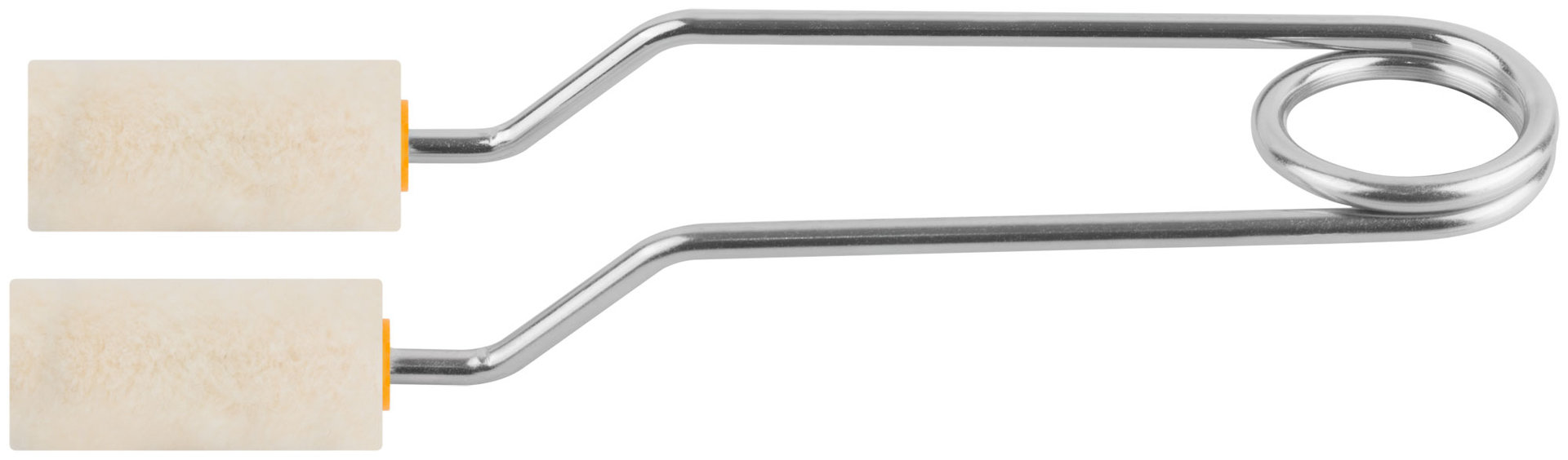 Ролик специальный для решеток, арматур, оград, ядро 15 мм,  100% велюр, ворс 5 мм, ручка двойная 22 см, 50 мм (2 шт.) (30-1265)