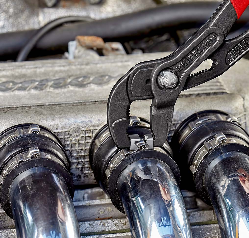 Щипцы для хомутов с защёлкой, 250 мм, узкая голова, для труднодоступных мест (KN-8551250C)