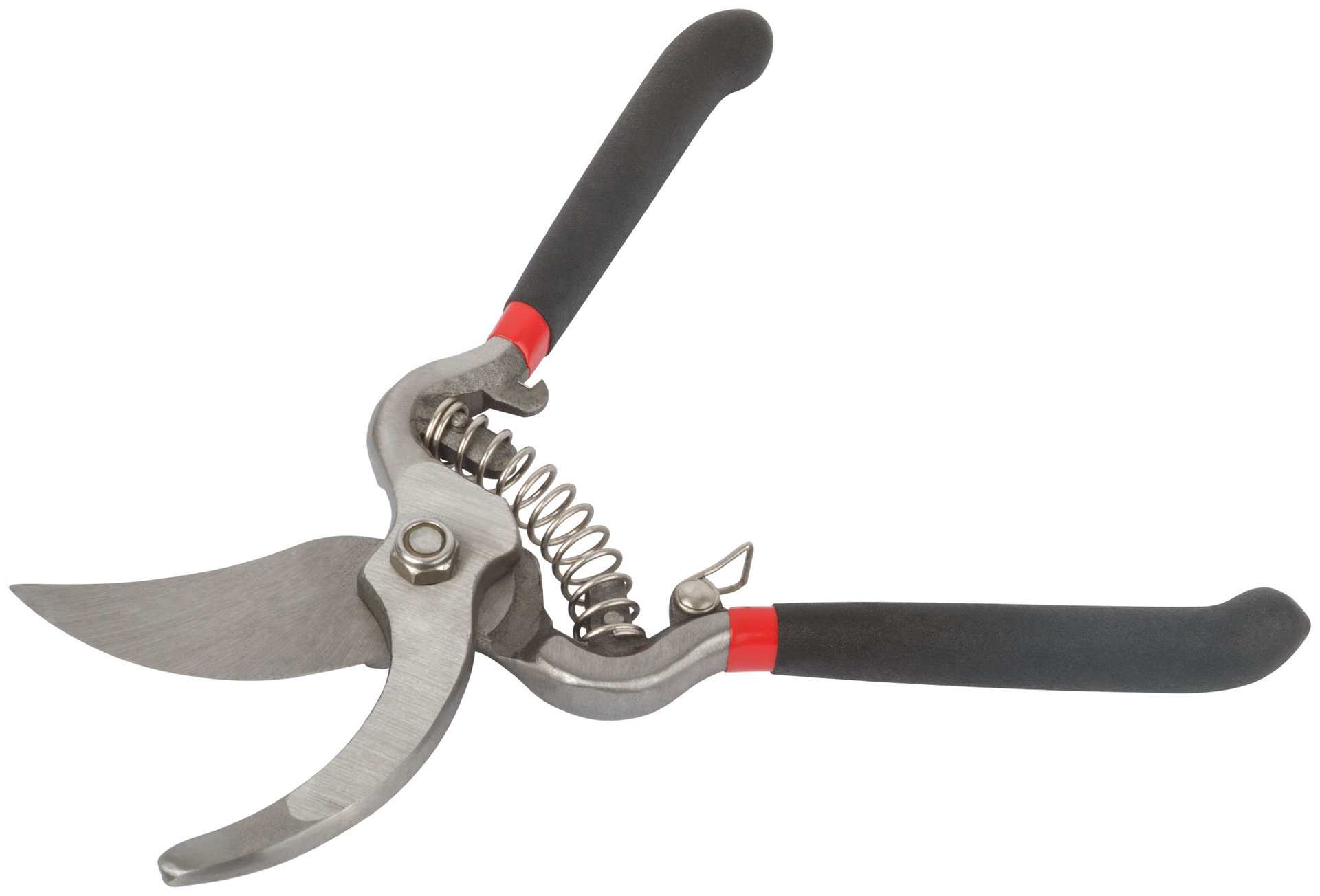 Секатор садовый, режущие кромки внахлест, цельнокованый, ПВХ покрытие ручек 200 мм (76266)
