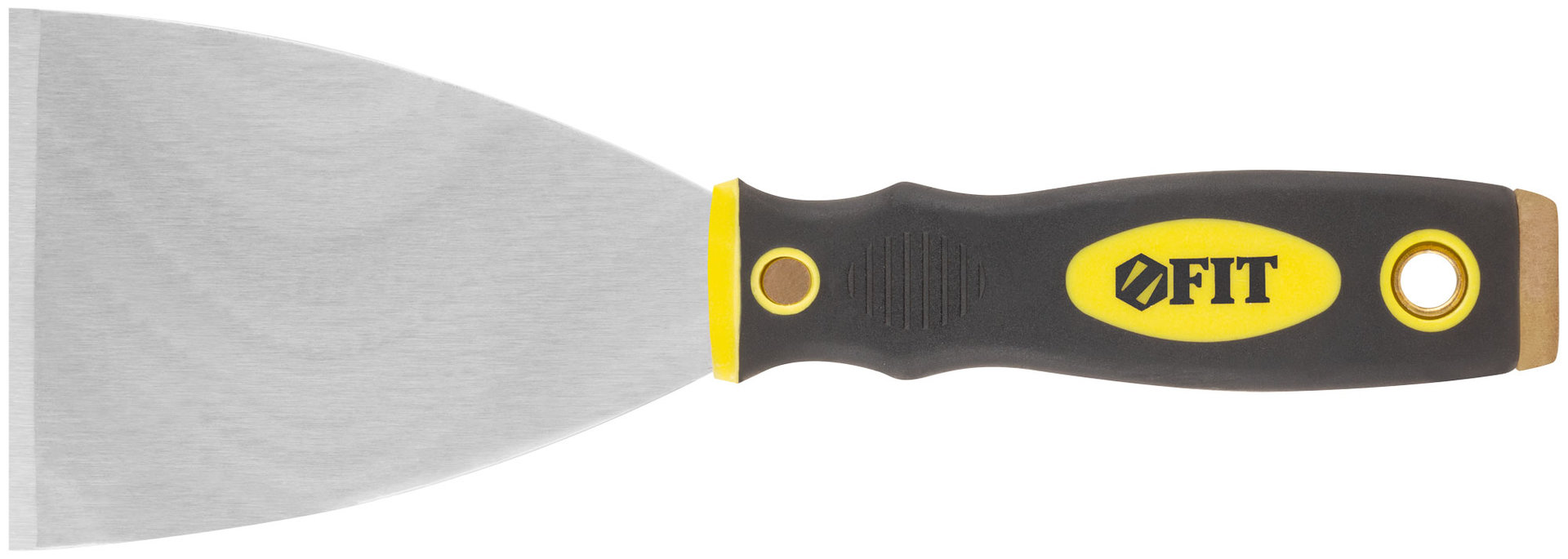 Шпатель для удаления ржавчины Профи, толщ. лезвия 1 мм, двухкомп.ручка с метал.бойком 3 (75 мм) (06673)