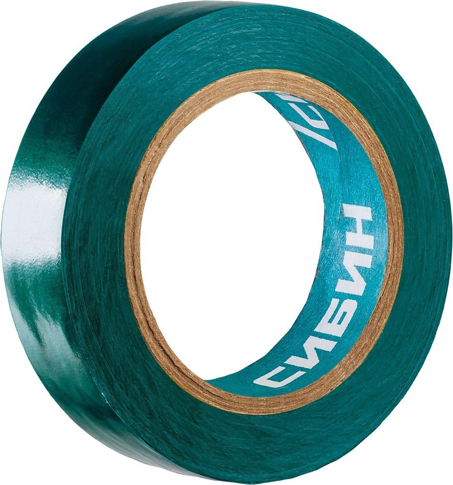 Изолента ПВХ 15 мм х 10 м, 5 000 В, зеленая СИБИН 1235-4