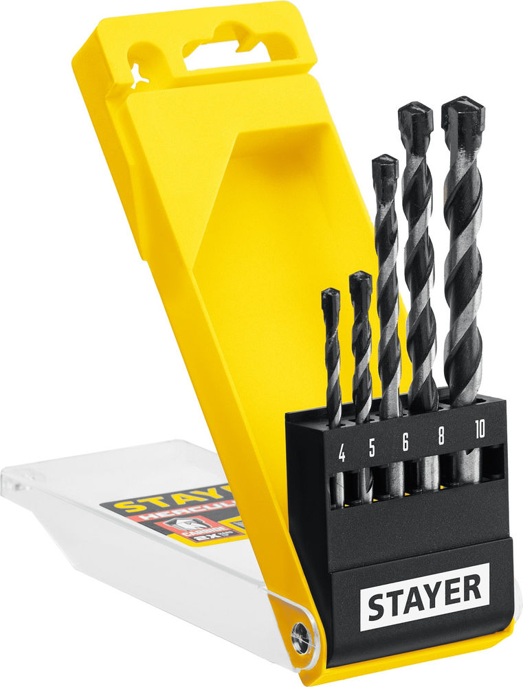 Набор сверл по бетону Hercules, 5 шт: d 4-5-6-8-10 мм STAYER Professional 2915-H5_z01