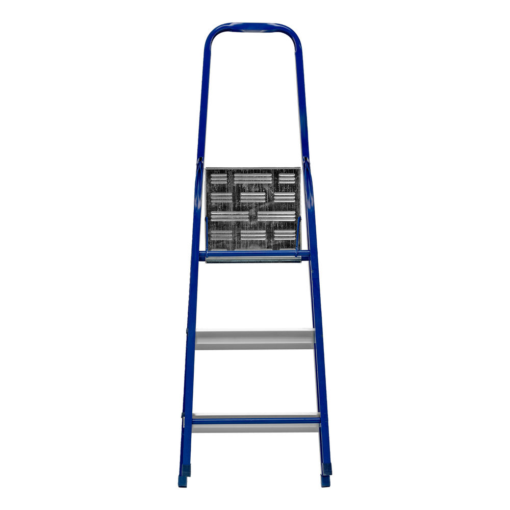 Стремянка, 3 ступени, стальной профиль, алюминиевые ступени Сибртех (97953)