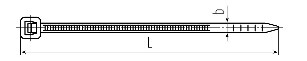 Стяжка нейлоновая КСС 8x610 (черн) (100шт) (Fortisflex) (89906)