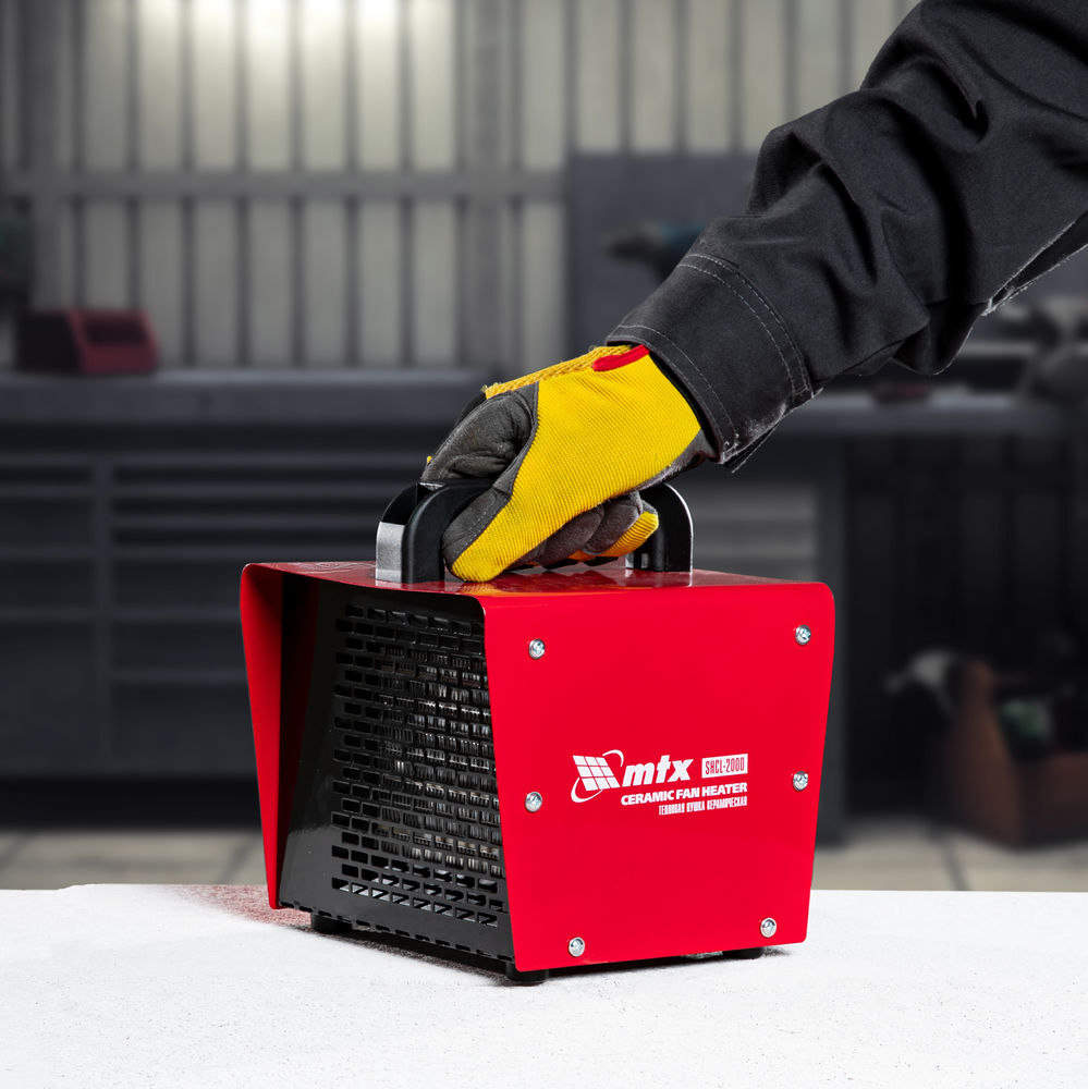 Тепловая пушка керамическая SHCL-2000, квадратная, 230 В, 125 м3/ч, 1/2 кВт// MTX (96402)