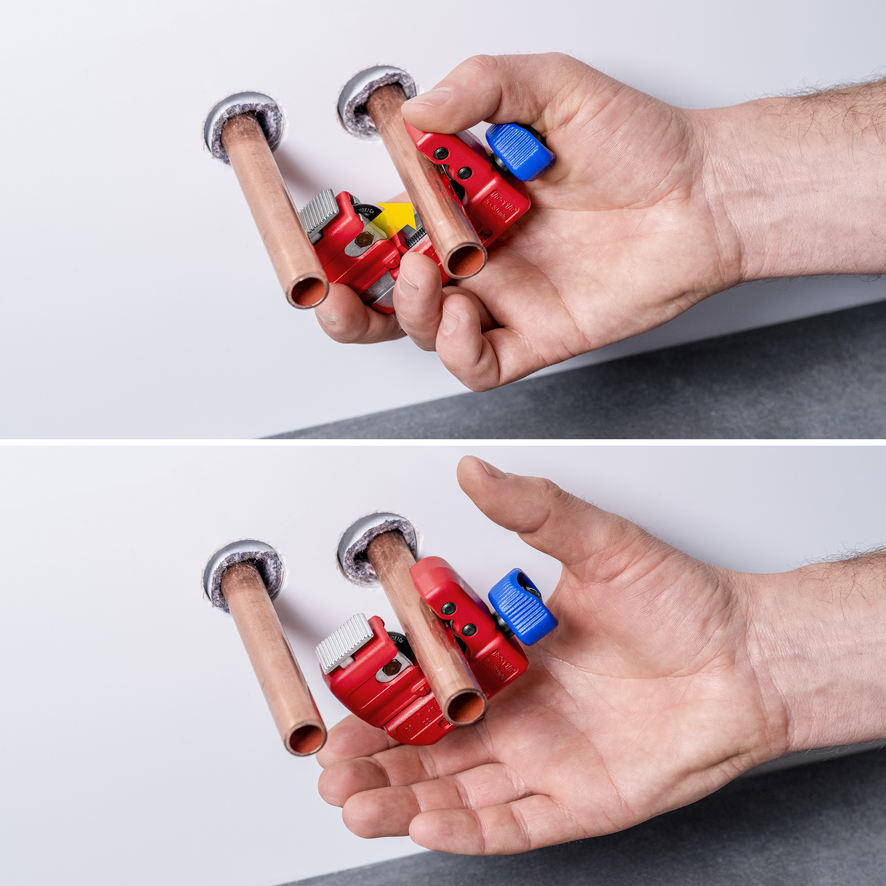 Труборез мини для нерж. стали и цветных металлов O 3-30 мм / толщина max 2 мм, длина 77 мм TubiX S KN-903101