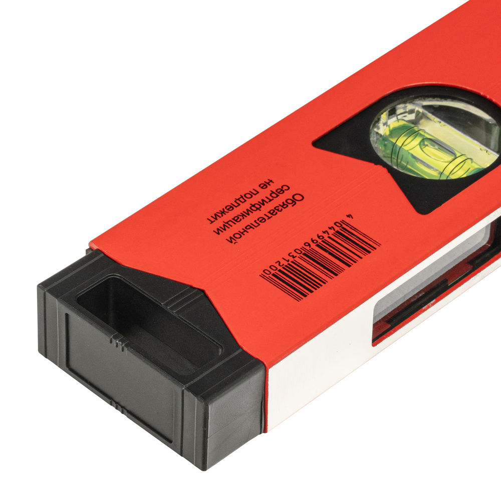 Уровень алюминиевый магнитный, 1800 мм, фрезерованный, 3 глазка (1 зеркальный) усиленный Matrix (34718)