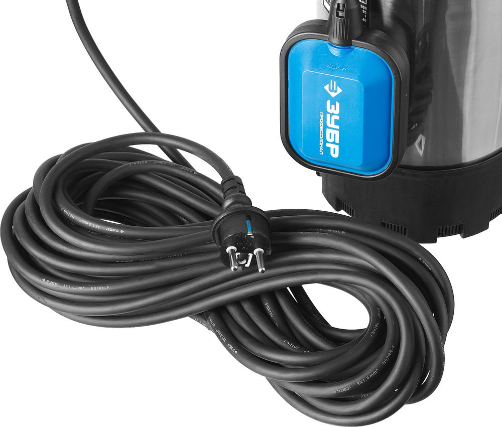 Насос дренажный 1000 Вт, с большим напором, корпус из нержавеющей стали ЗУБР Профессионал НПЧ-Т5-1000-С