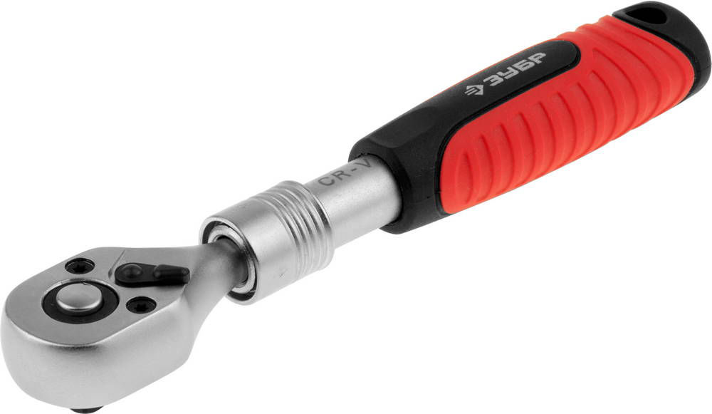 Трещотка телескопическая 1/4 155-205 мм для торцовых головок ЗУБР 27732-1/4