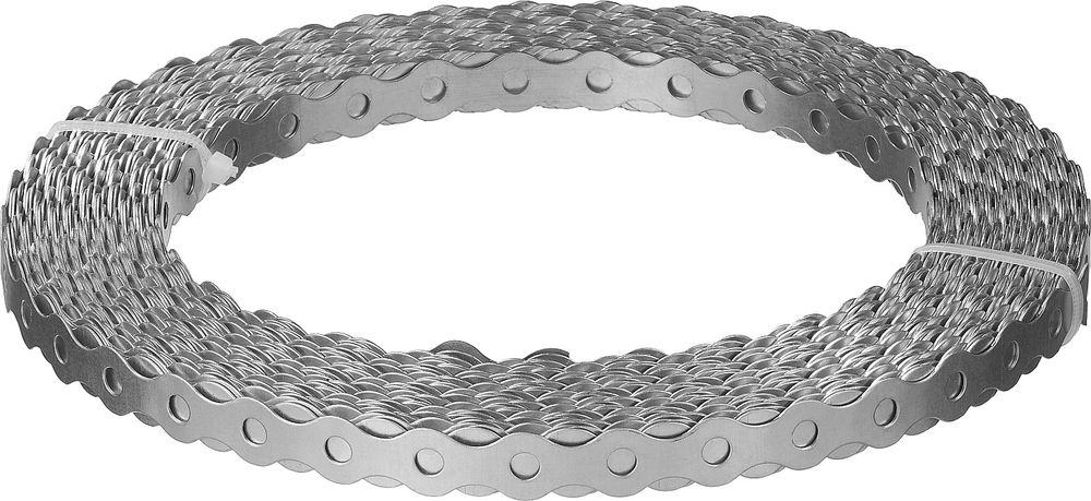 Лента вентиляционная перфорированная Волна 12 x 0.5 мм, 25 м, цинк ЗУБР 310246-12