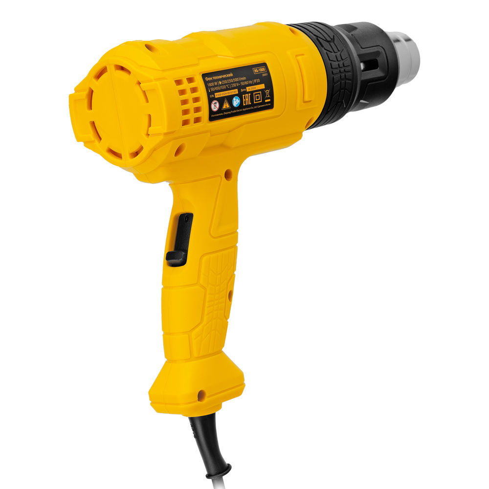 Фен технический HG-1800, 1800 Вт, 3 режима Denzel (28001)