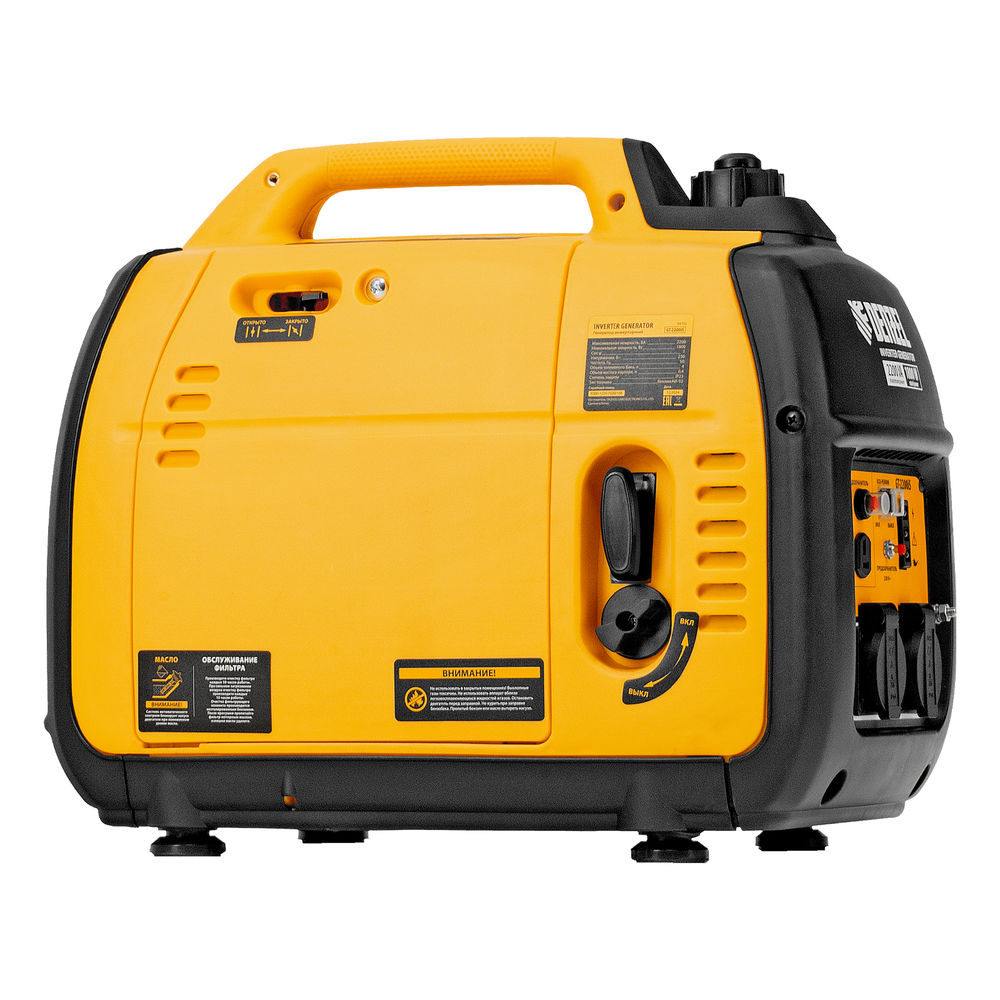 Генератор инверторный GT-2200iS, 2.2 кВт, 230 В, бак 4 л, закрытый корпус, ручной старт Denzel (94702)