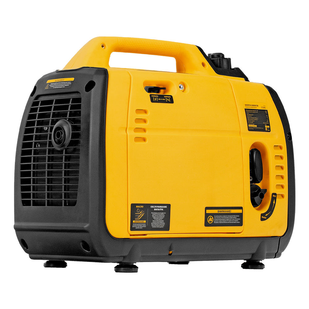 Генератор инверторный GT-2200iS, 2.2 кВт, 230 В, бак 4 л, закрытый корпус, ручной старт Denzel (94702)