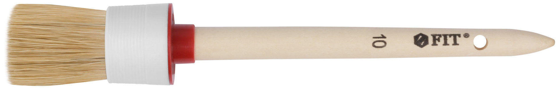 Кисть круглая, натуральная светлая щетина №10 (40 мм) (01306)