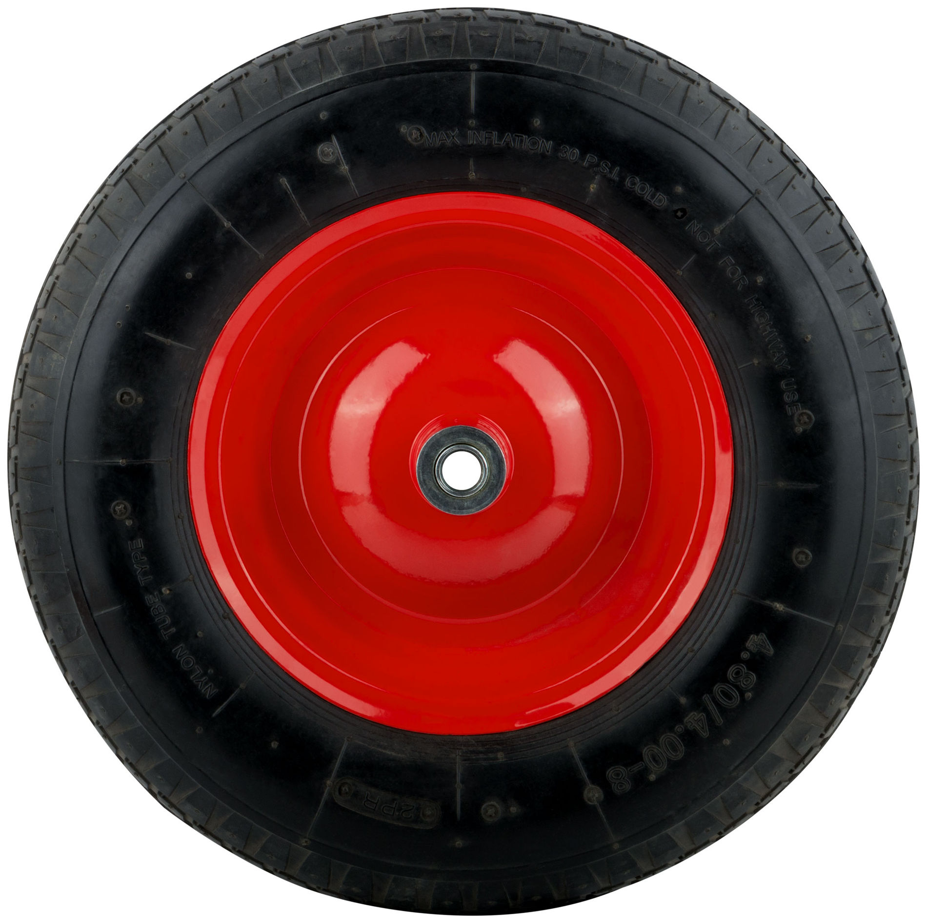 Колесо запасное 400х90x230 мм для тачки 77556 ( 4,80/4,00-8 ) ( посадка ширина 130 мм, диаметр 16 мм ) (77566)