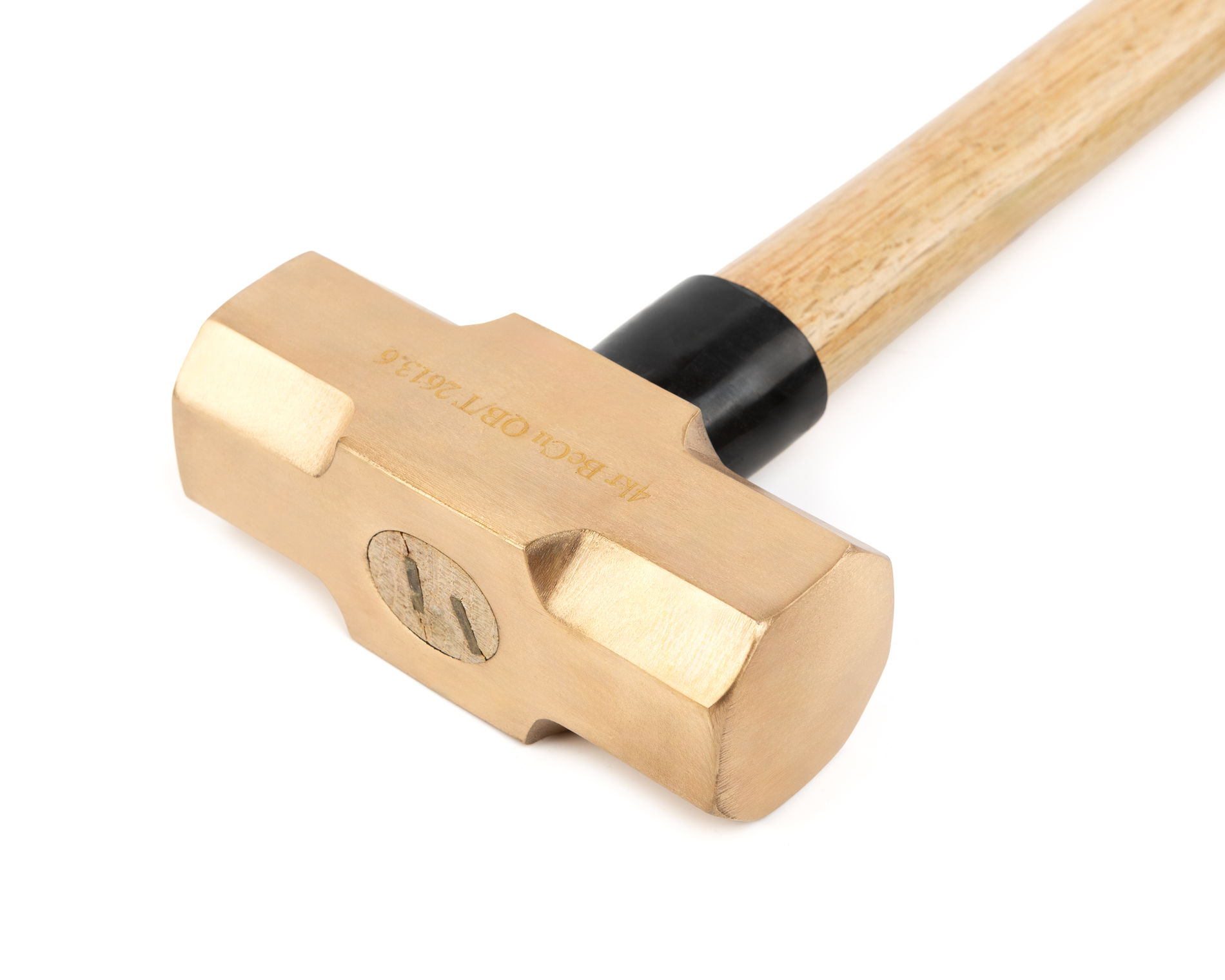 Кувалда 4 кг BeCu рукоятка дерево гикори искробезопасная 191G-1024, HORTZ