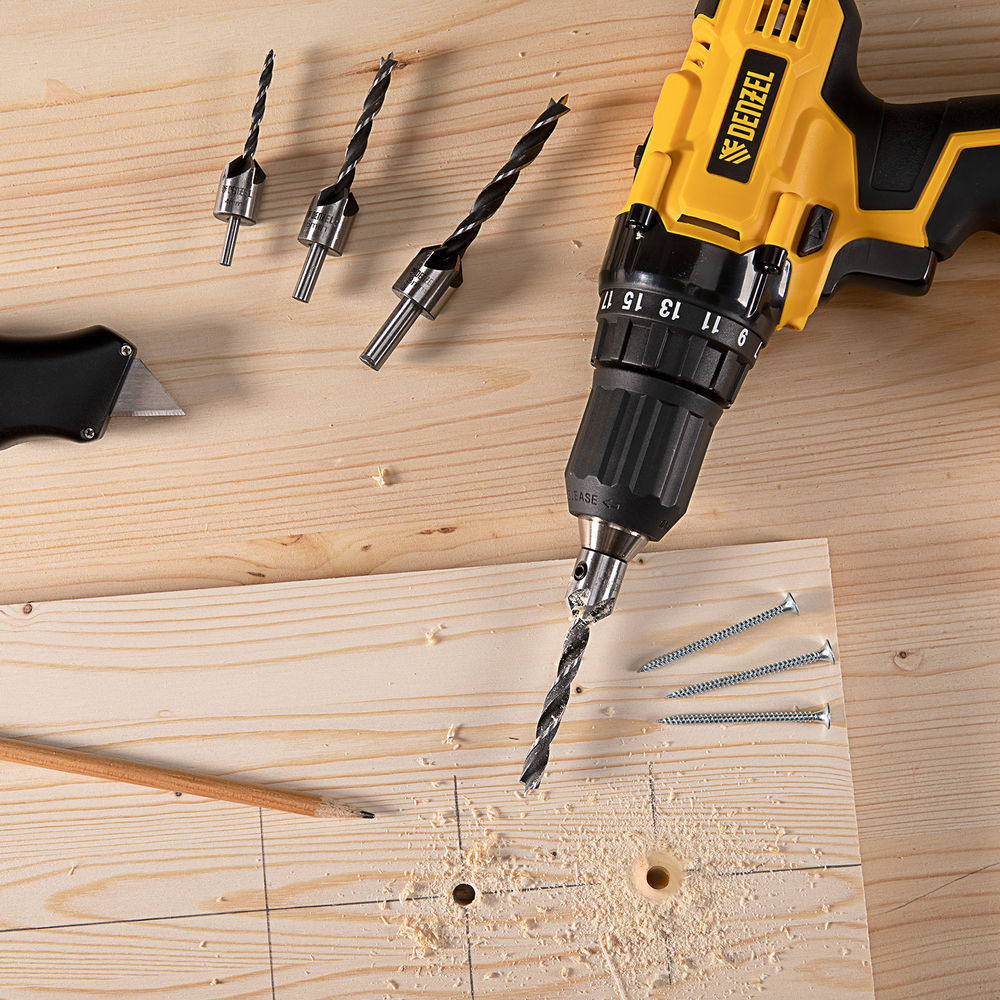 Набор сверл зенкеров по дереву, 3-10 мм, 7 шт Denzel (704272)