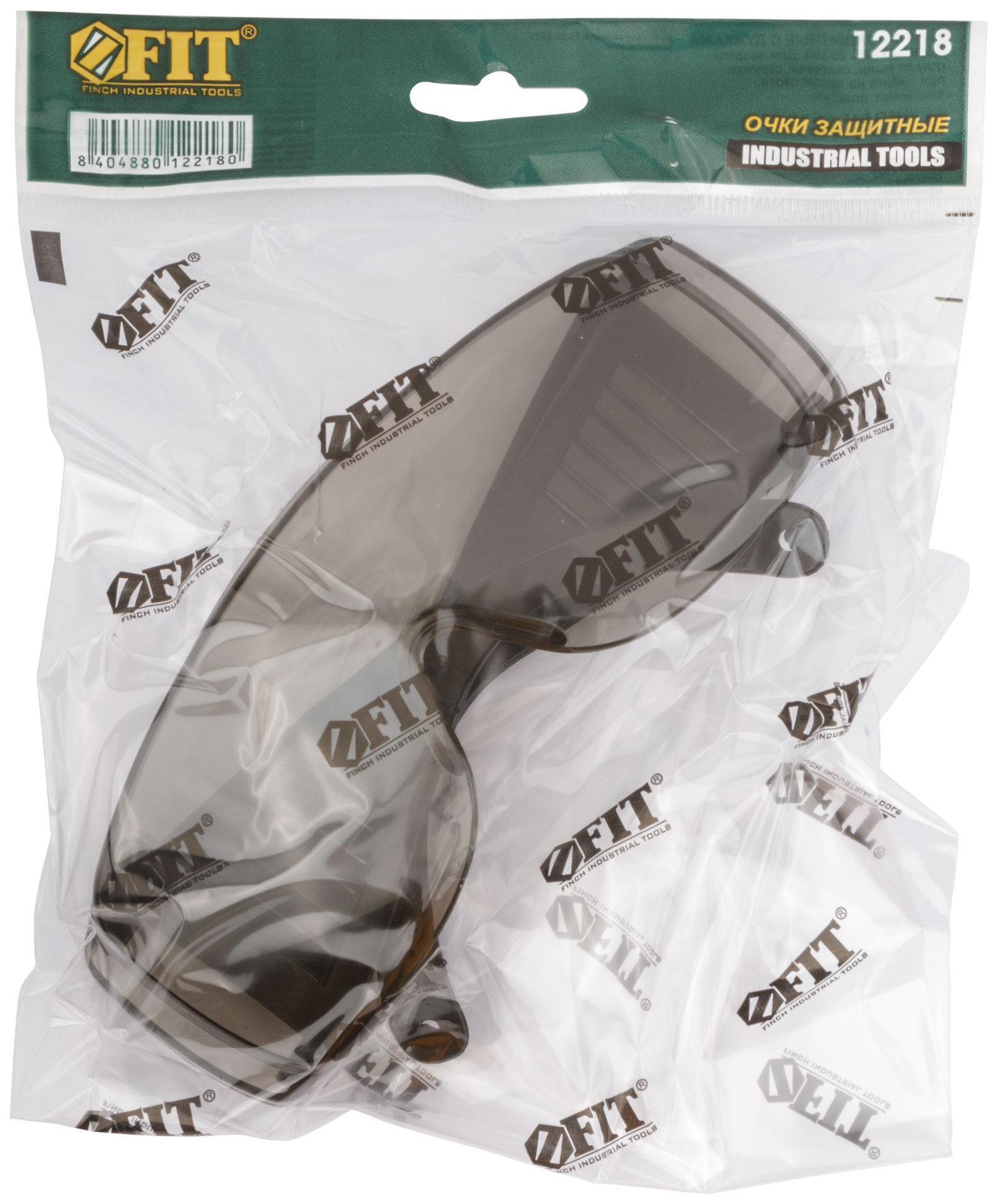 Очки защитные с дужками дымчатые (12218)