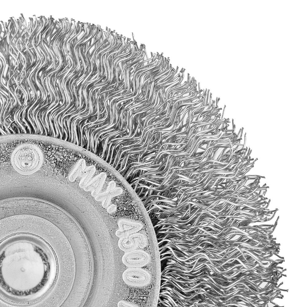 Щетка для дрели, 60 мм, плоская со шпилькой, витая проволока Сибртех (744467)