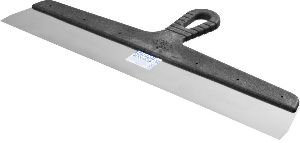 Нержавеющий фасадный шпатель 450 мм пластиковая ручка СИБИН 10079-450_z01