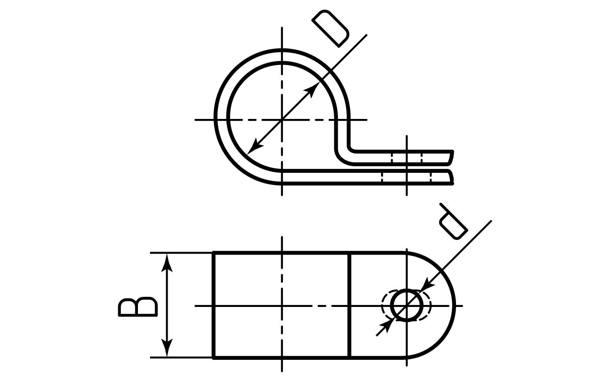 Скоба пластиковая СНК 16 (100шт) (Fortisflex) (74358)