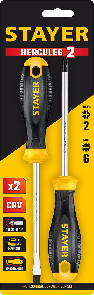 Набор отверток Hercules, 2 предм. STAYER 2513-H2_z02