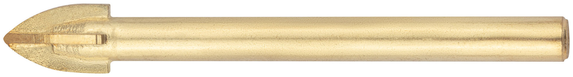 Сверло по кафелю и стеклу, 4 режущие кромки, титановое покрытие 10х80 мм (35488)