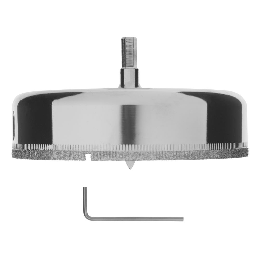 Сверло по керамической плитке и стеклу, 110 х 55 мм, шестигранный хвостовик, с центрующим сверлом Сибртех (72734)