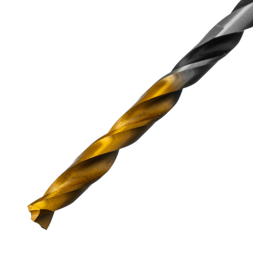 Сверло спиральное по металлу 3,5 x 70мм, Р6М5, Golden Tip, многогранная заточка, 2шт. Denzel (718270)