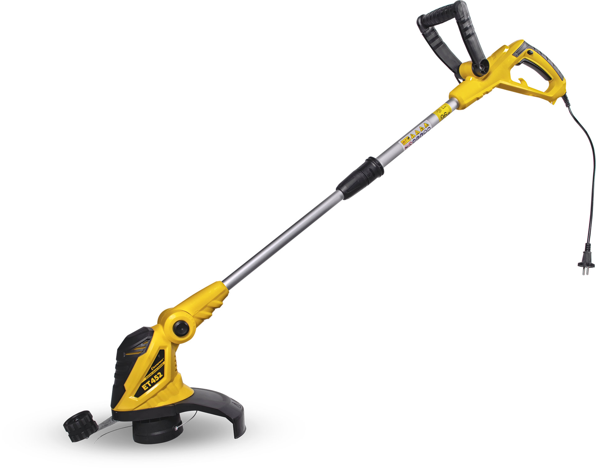 Триммер электрический CHAMPION ET452 (телескоп.прям. 550Вт 2,3кг нижний двигатель, корд 2*1,6мм) (ET452)