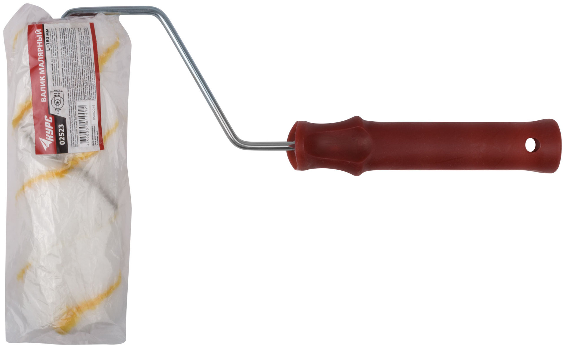 Валик полиакриловый, стержневая система, диам. 40/62 мм, ворс 11 мм, бюгель 6 мм, 180 мм (02523)