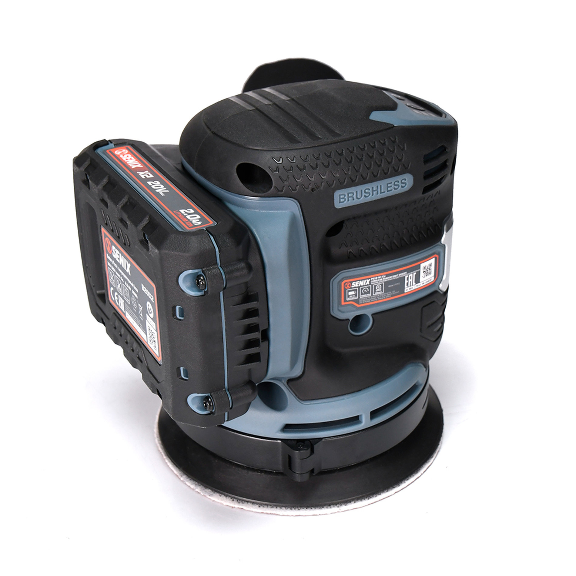 Орбитальная (эксцентриковая) шлифмашина, бесщ.дв., 125 мм, с 1 АКБ, 1 ЗУ X2 20В