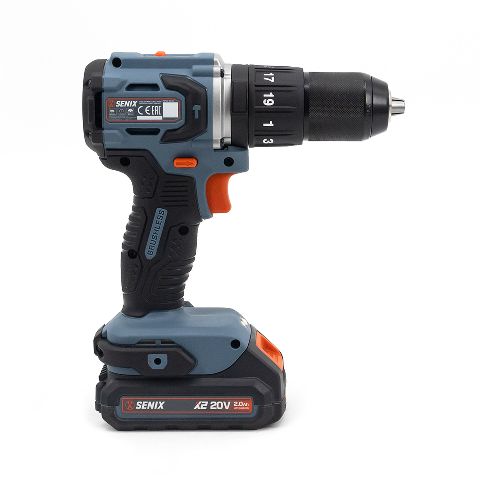 Ударная дрель-шуруповерт, 60 Нм, 1х4Ач, ЗУ, кейс X2 20В