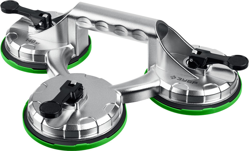 Подъемник тройной алюминиевый на присоске 140 кг Профессионал ЗУБР 33723-3