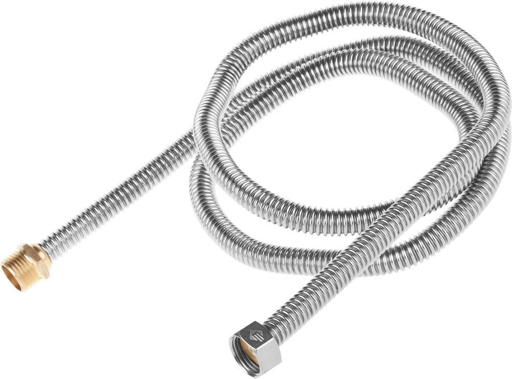 ЗУБР 1/2?, 1.5 м, гайка-штуцер, сильфонная подводка для воды (51011-G/S-150)