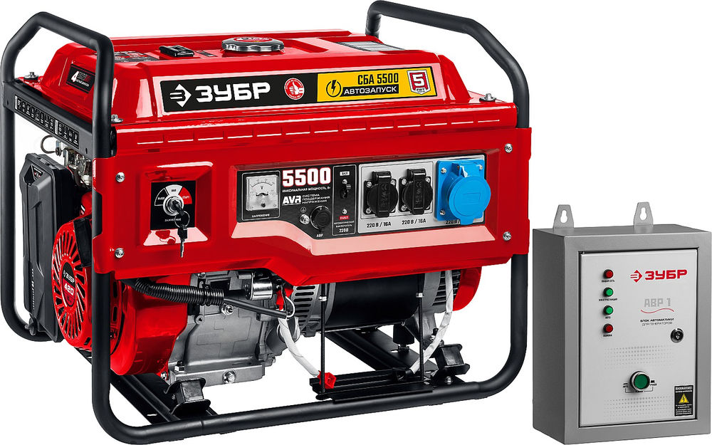 Генератор бензиновый 5500 Вт с автозапуском ЗУБР СБА-5500