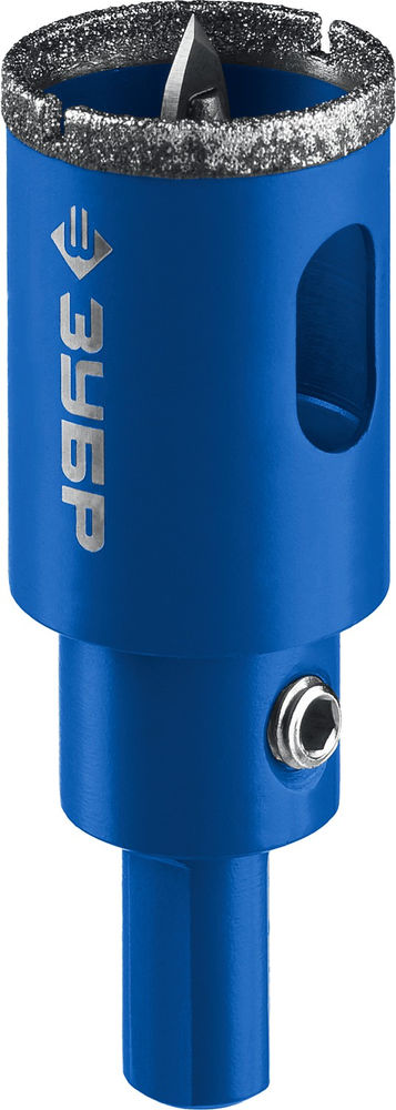 Коронка алмазная АГК, d 40 мм, центр. сверло, трехгранный хвост, Р60 ЗУБР Профессионал 29850-40