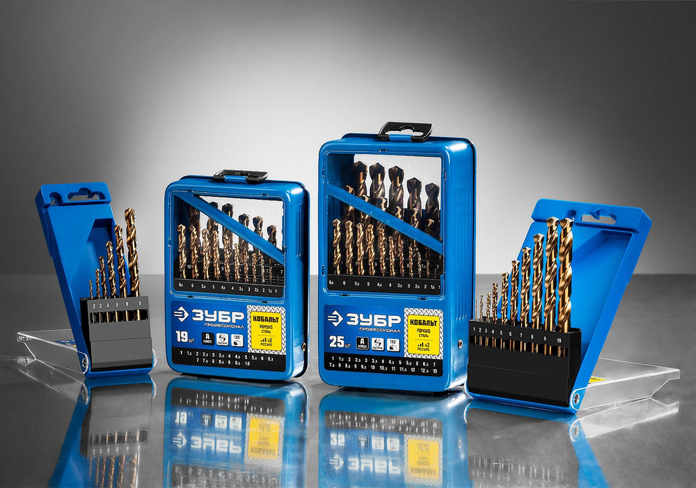 Набор сверл по металлу 6 шт (2-8 мм), сталь Р6М5К5, класс А Кобальт ЗУБР Профессионал 29626-H6