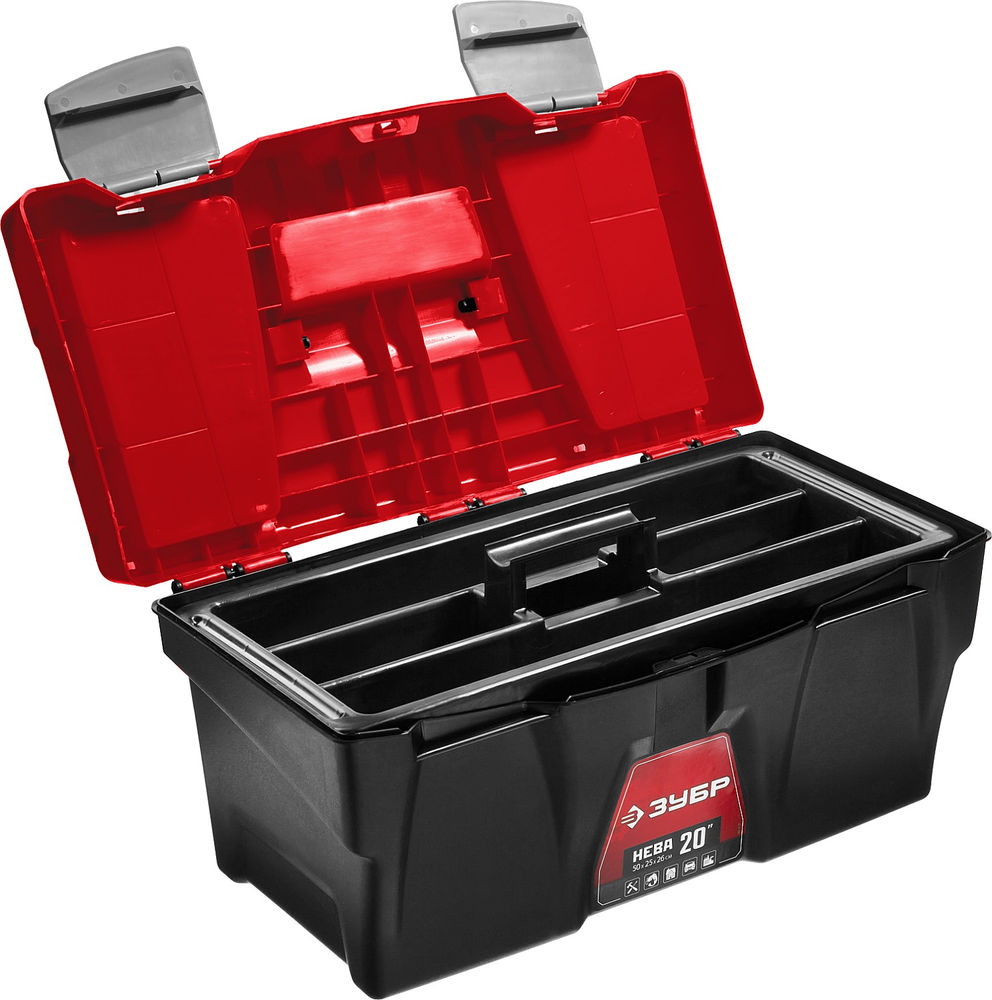 Пластиковый ящик для инструментов 500 х 250 х 260 мм 20 ЗУБР НЕВА-20 38323-20