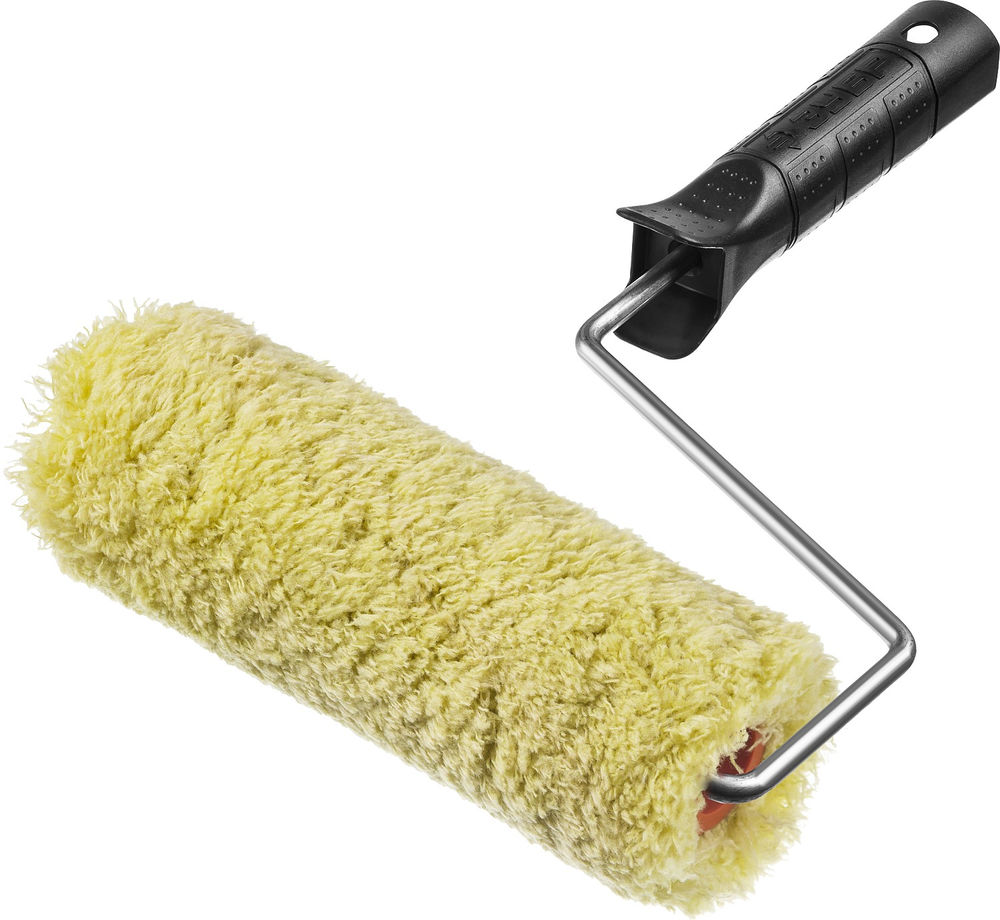 Фасадный валик с ручкой ОПТИМА-СИНТЕКС, 50 х 180 мм, бюгель 6 мм, ворс 18 мм, полиэстер, все виды ЛКМ ЗУБР 03517-18