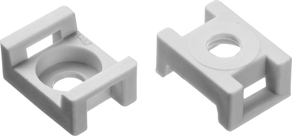 Площадка усиленная под хомут-стяжку 16 х 23 мм, нейлон, 100 шт, белая ЗУБР ПХС-У 30920